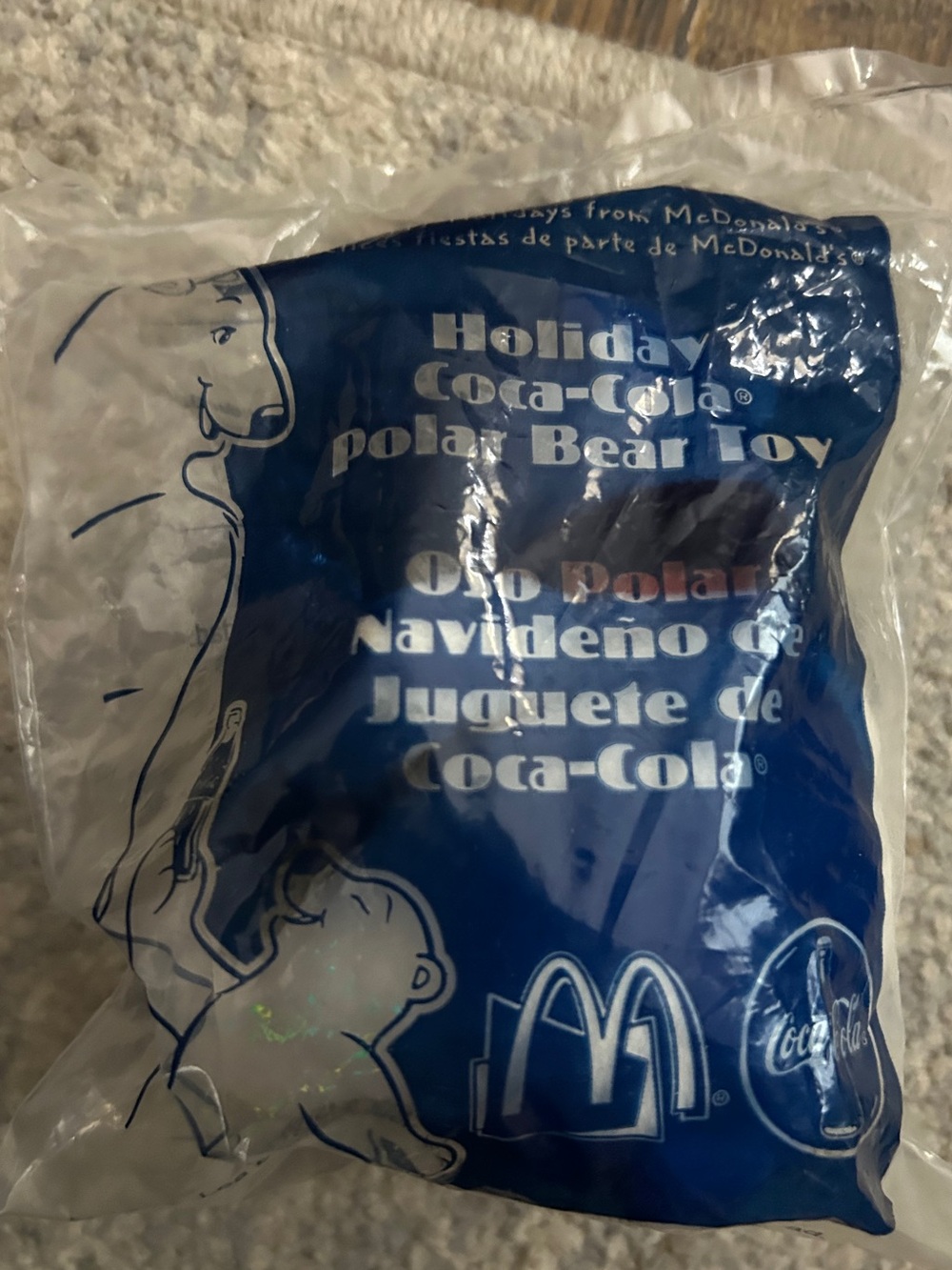Coca-cola 2002 Holiday McDonalds Polar Bear Toy New Sealed Vintage